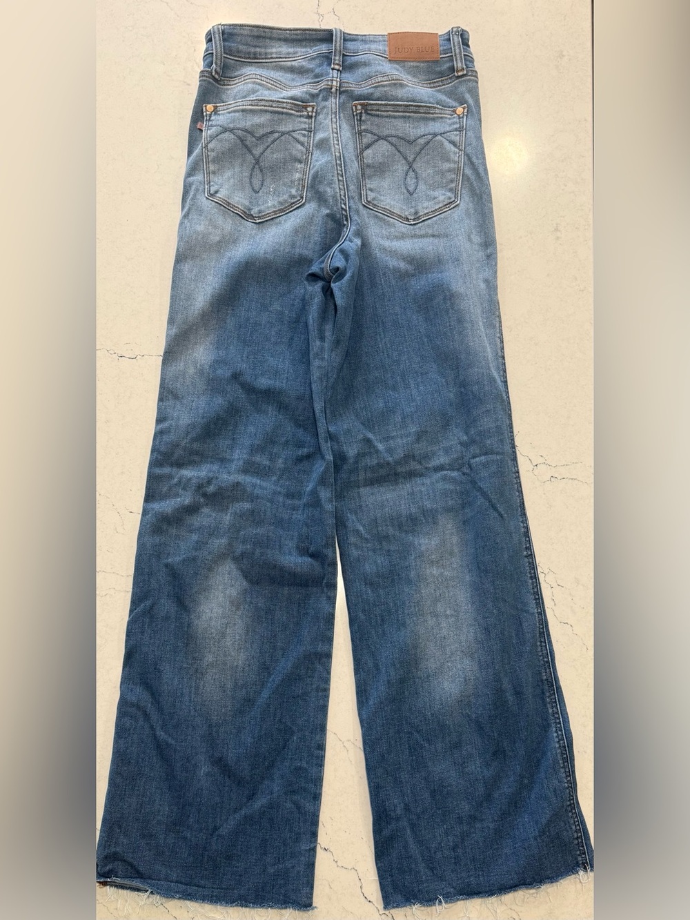 Judy Blue Retro Wide Leg Jeans – Stretch Medium Wash Blue Denim Women’s 5/27 - Picture 2 of 8